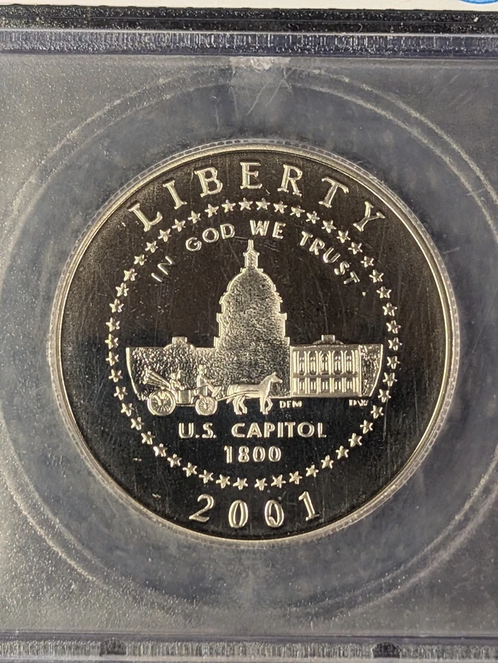 2001-P PR 70 DCAM 🔥 Capitol Visitor Center Half Dollar ICG White Label A. Hutto - Image 3 of 4