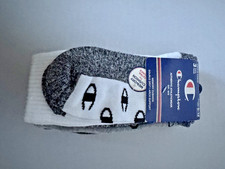 Champion MEN'S Crew Socks 3 Pairs Men's Double Dry "C" Logos Sz 6-12 NWT