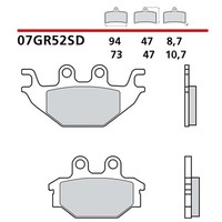Brembo Hinteres BREMSBELAGE-KIT FUR SYM Quadlander 300 08-10-COD.07GR52SD