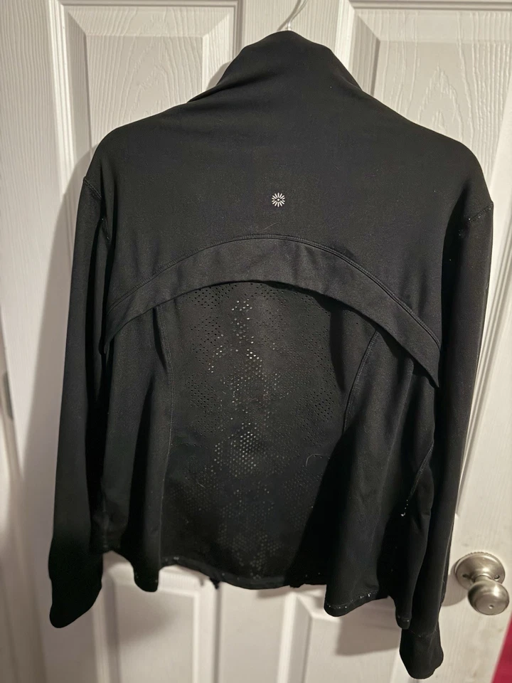 Chaqueta para mujer Tangerine negra activa con cremallera completa talla XL Foto 4 de 4