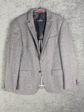 John Varvatos USA Blazer Mens 38R Gray Wool Blend Single Breasted Business