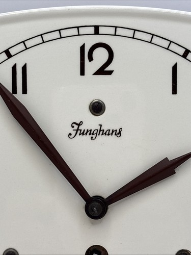 Vintage Junghans Art Deco Mid-Century Ceramic Kitchen Wall Clock No Key - Picture 11 of 12
