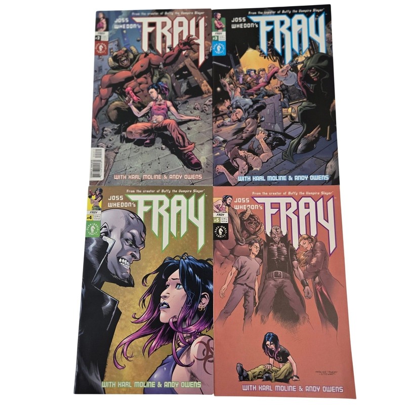 VTG Dark Horse Comics Fray Comic Book Lot Issues 2 3 4 5 Excellent Joss Whedon