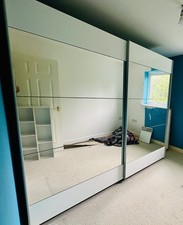 DFS 2 Door Sliding Wardrobe with Mirrored Panels