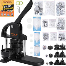 Button Maker, 1/1.25/2.28 Inch 25/32/58Mm 3-In-1 Pin Maker with 300Pcs