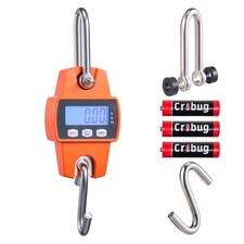 Uimoso Digital Crane Scale 660 lbs/300 kg Portable Hanging Scale Orange