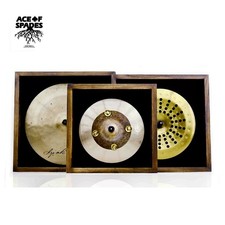 Espositore piatti batteria cornice legno da collezione 14"-24" fatto a mano