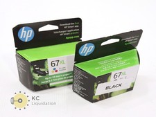 2x Lot HP 67XL Black 67XL Tricolor Ink Cartridges Nov 2026/Jun 2027