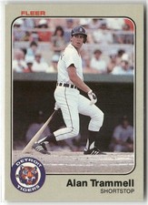 1983 FLEER #344 ALAN TRAMMELL DETROIT TIGERS