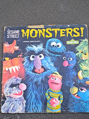 Sesame Street MONSTERS Vinyl Record LP Original 1975 Jim Henson