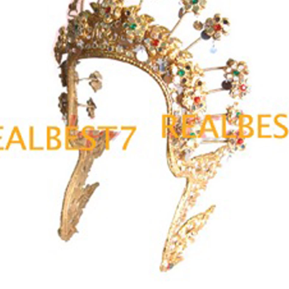 Chui Chai Angel Tiara Bailarina Cabeza Cara Armadura, Cuentas Joyas + Disfraz Hoja de Oro Foto 3 de 4