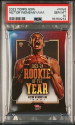 VICTOR WEMBANYAMA 2023-24 Topps Now NBA Rookie of the Year Card VW