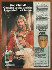 1983 Wolfschmidt Vodka Vintage Print Ad/Poster 80s Man Cave Bar Art Decor