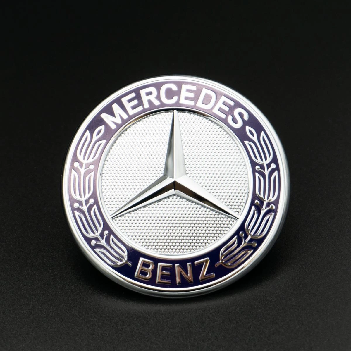 Original Mercedes Benz Emblem Motorhaube Stern Logo Blau 