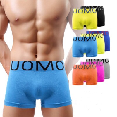 5er Pack UOMO unifarben Seamless Herren Boxershortrs  Mikrofaser Slip Pants