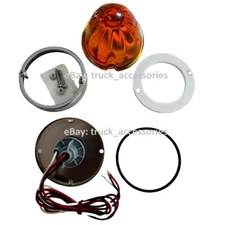 new 1157 2nd GEN JML Watermelon Light Ambe Glass Flush Mount KIT - 3 wire (EACH)