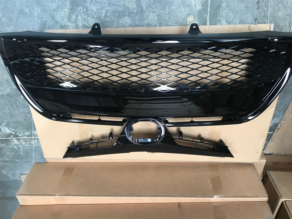 Front Upper & Bumper Grille for 2017 2018 2019 Toyota Corolla SE XSE 2pc Black - Image 2 of 2