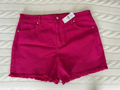 LoFT Women s Shorts  Jeans High Rise Denim Pink , Size 10