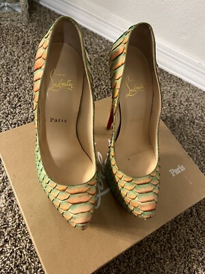 Christian Louboutin DAFFODILE 160 Python Fairy Tale Platform Heel