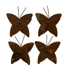 Set/10 Primitive Rusty Tin BUTTERFLY BUTTERFLIES Cutouts Cutout 2 1/2" W  Craft