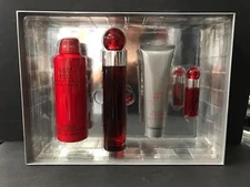 360 RED by Perry Ellis Men COLOGNE GIFT SET 3.4 OZ+ B/S 6.8 OZ + GEL + MINI NIB