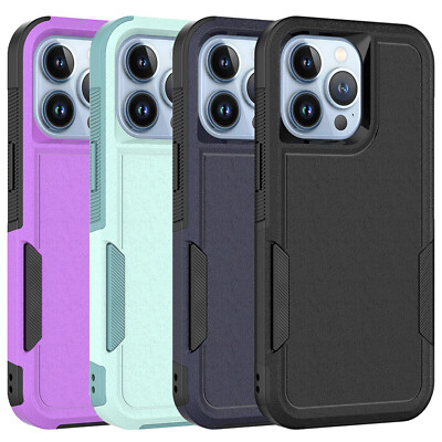 For iPhone 15 14 Plus 13 Pro Max Heavy Duty Case Shockproof Protective Cover