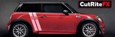 Vinyl Body Graphics Mini Cooper Angled Stripes Custom Vinyl Graphics