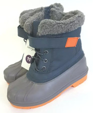 Toddler Boys Cat  Jack Valmai Blue Navy Orange Insulated Winter Boots NEW