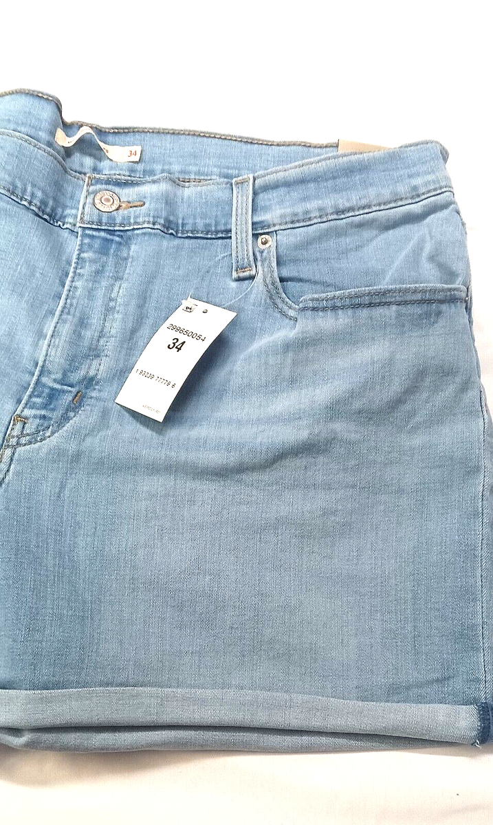 LEVI'S WOMEN'S DENIM JEAN MID LENGTH STRETCH SHORTS 18 W34 NWT