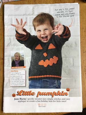 KINDER HALLOWEEN PULLOVER STRICKMUSTER