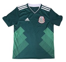 100 Authentic Adidas Mexico Green Home 2018 World Cup Jersey Youth Large