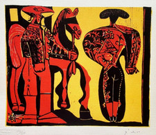 Pablo Picasso . Litografia COA originale firmato numerata a mano a matita &