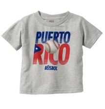 Puerto Rico Baseball National Sports Pride Unisex Toddler Kids Youth T Shirt