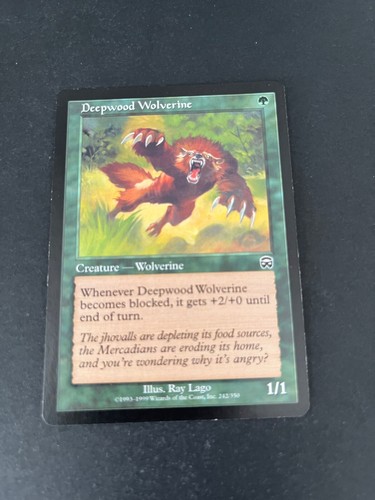 MTG Deepwood Wolverine Mercadian Masques 242/350 Regular Common - Picture 1 of 6