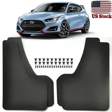 4Pcs Black Rally Racing Mud Flaps Splash Guard Hyundai Elantra Veloster N Sonata