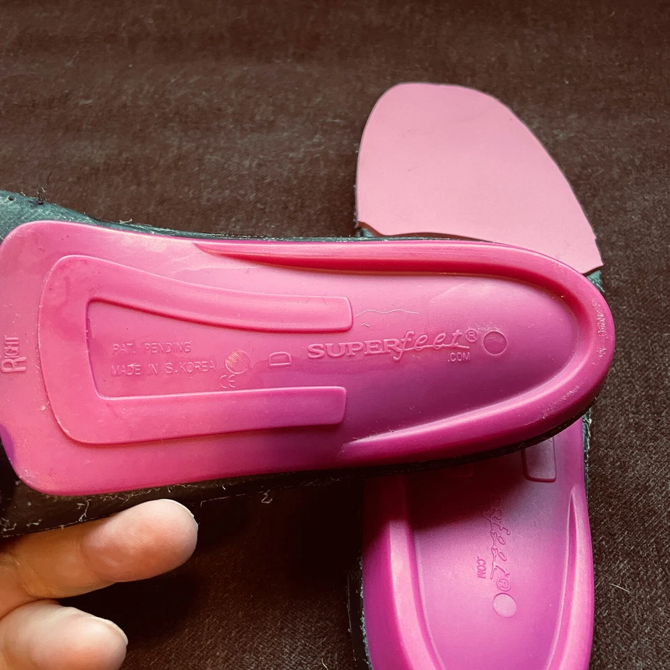 Стелька ортопедическая Superfeet с розовой вставкой средняя супинатор размер D 8-9,0 США - Изображение 4 из 4
