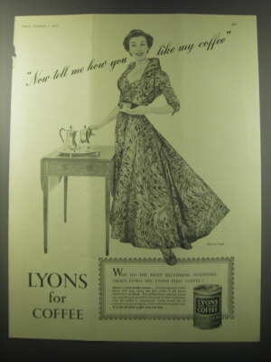 1955 Lyons Coffee Advertisement - you like my coffee