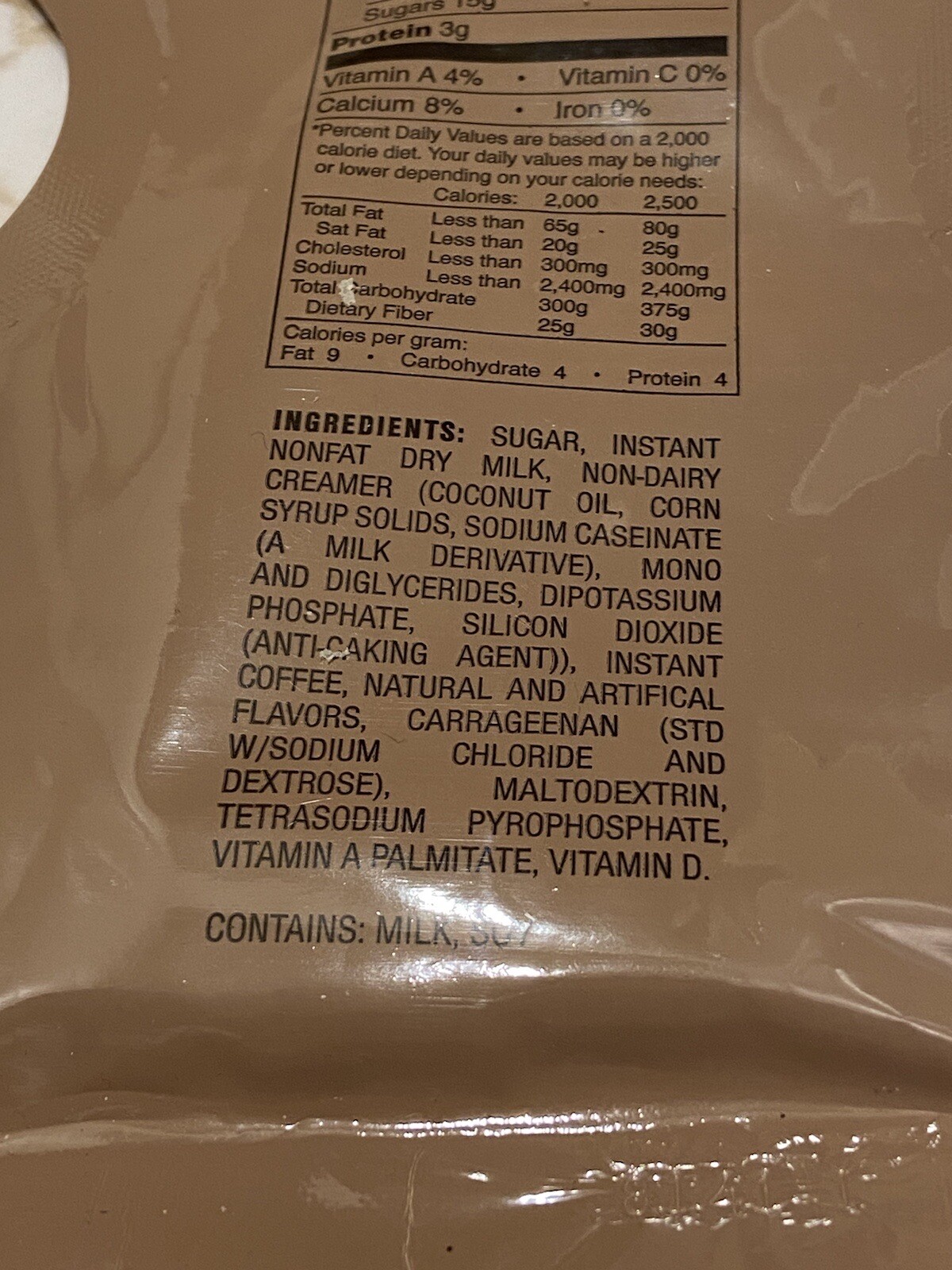 MRE French Vanilla Cappuccino Instant Powder 1oz Packet Jianas Brothers