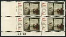 #1433 8c John Sloan, Plate Block [33132 LL] Mint **ANY 5=FREE SHIPPING**