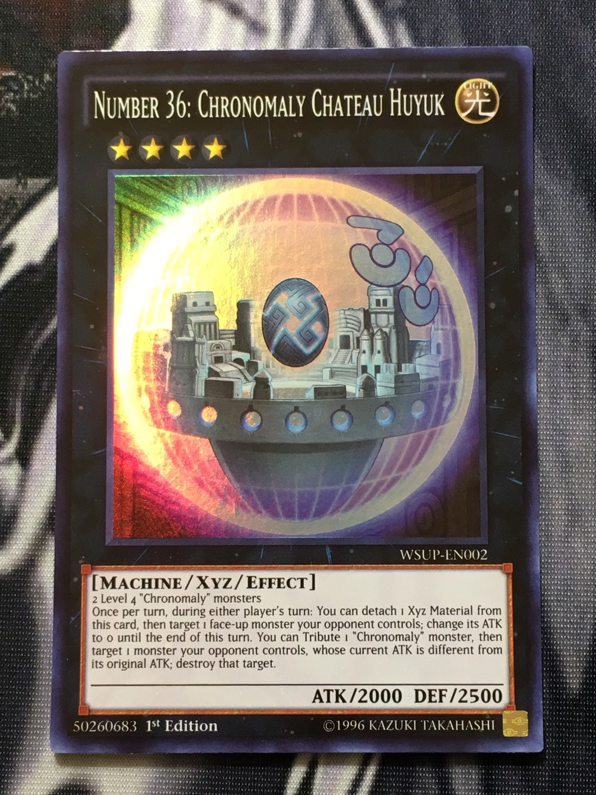Yugioh Number 36: Chronomaly Chateau Huyuk WSUP EN002 Super Rare