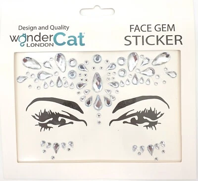 WONDERCAT LONDON Gesicht Edelsteine selbstklebend Glitzer Gesicht Schmuck Festival Party Body Make Up AW142