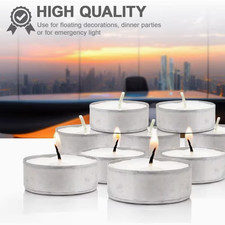 15 pcs Unscented Tea Lights Candles – 3.5 Hour Burn | White Multipack
