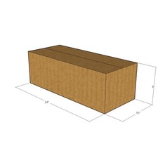 20 24x10x8 Kraft Brown Corrugated Shipping Boxes 32 ECT Single-Wall New