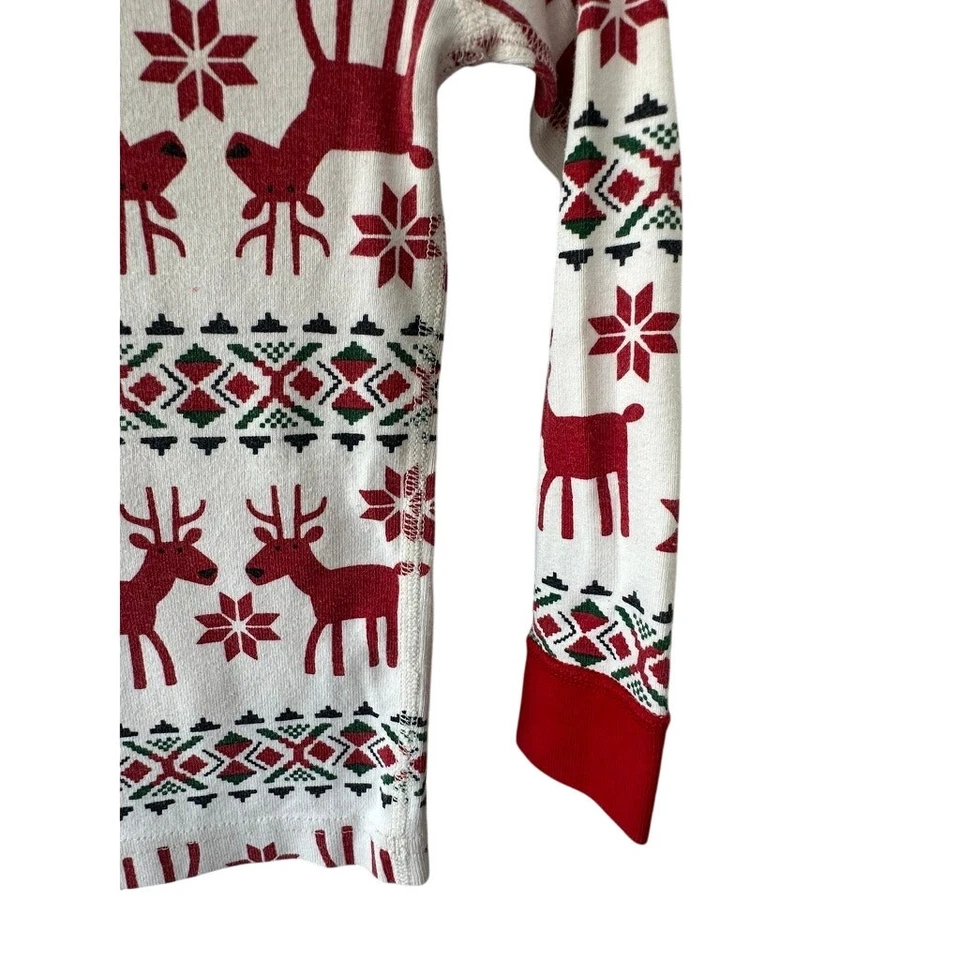 Top pijama manga larga reno rojo y blanco Hanna Andersson juvenil 4 Foto 2 de 3