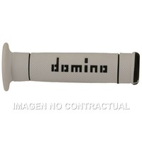 Griffe Domino Trial Weiß-Schwarz RäUmen D 22 Mm L 125 FüR Motorrad Ersatzteile