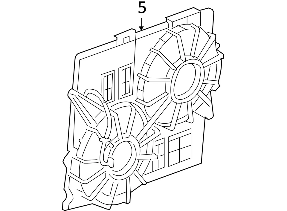 ADEQUADO PARA 2004-2007 CADILLAC CTS STS SHROUD ENG VENTILADOR LEGAL 19129907 - NOVO FABRICANTE DE EQUIPAMENTO ORIGINAL 19129907 - Imagem 3 de 3