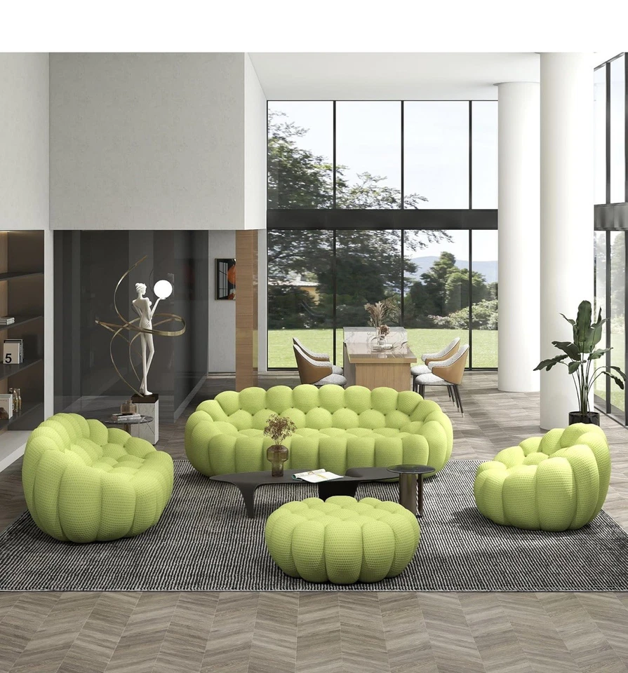 Juego de sofá curvo de burbujas, sofá de piso, para apartamento, Foto 4 de 4