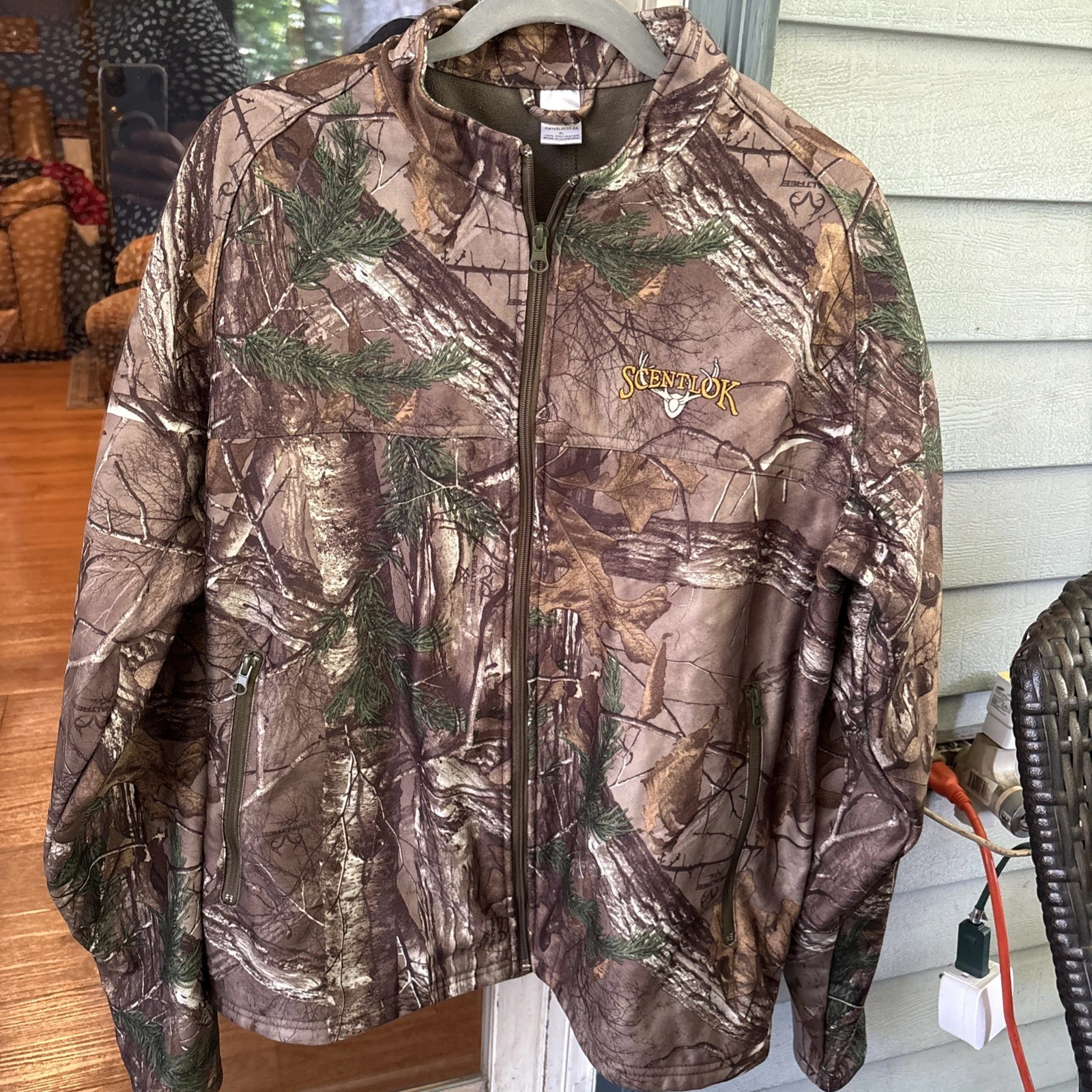Scentlok Realtree Hunting Jacket Mens Large Camouflage Full Zip Savanna XL