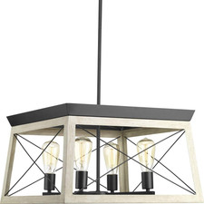 Coastal 4-Light Chandelier in Graphite - Briarwood Collection