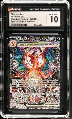 Pokémon GRADED Charizard ex 223/197 Obsidian Flames SIR 10 CGC